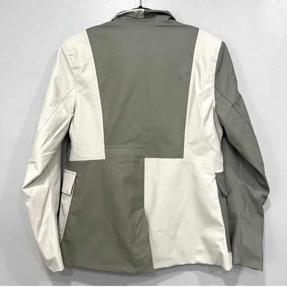 NWT SZ L Nike Jordan Leather Block Jacket - Picture 7 of 9